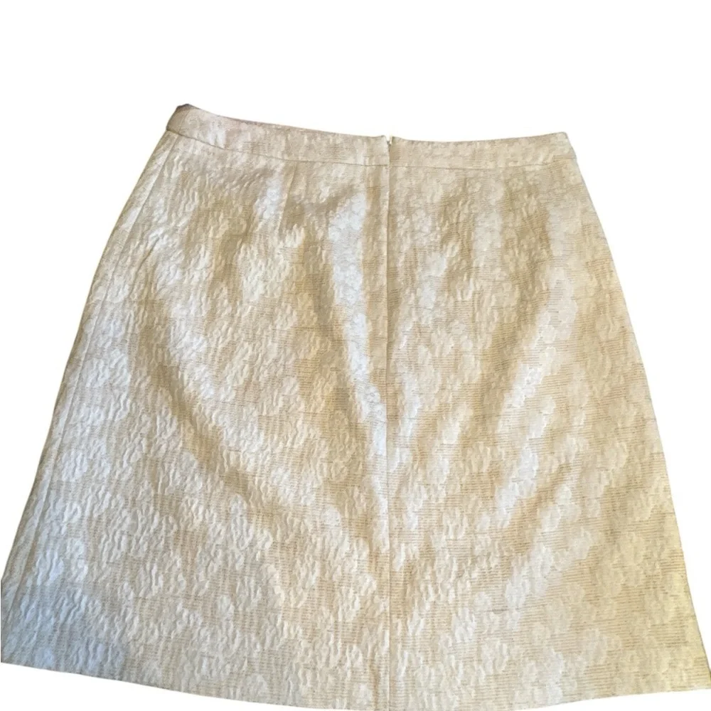 Halogen Textured Cream A-Line Skirt